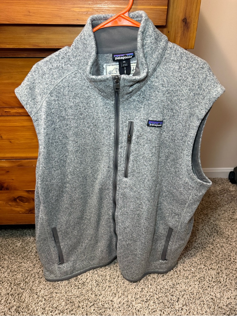 Patagonia Men's Grey Full-Zip Fleece Vest